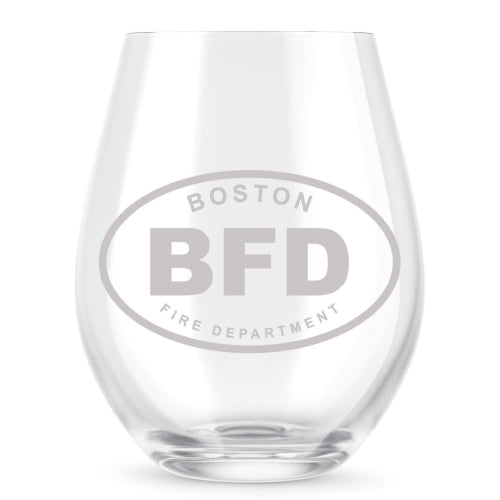 Boston Fire Department Wine Glass My City Gear
